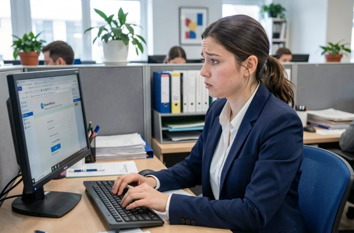 Assistente administrativo recuperando o acesso ao seu webmail acadêmico via formulário de reinicialização